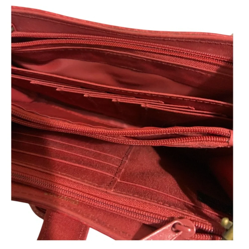 Buxton Red Crossbody Bag Handbag Clutch